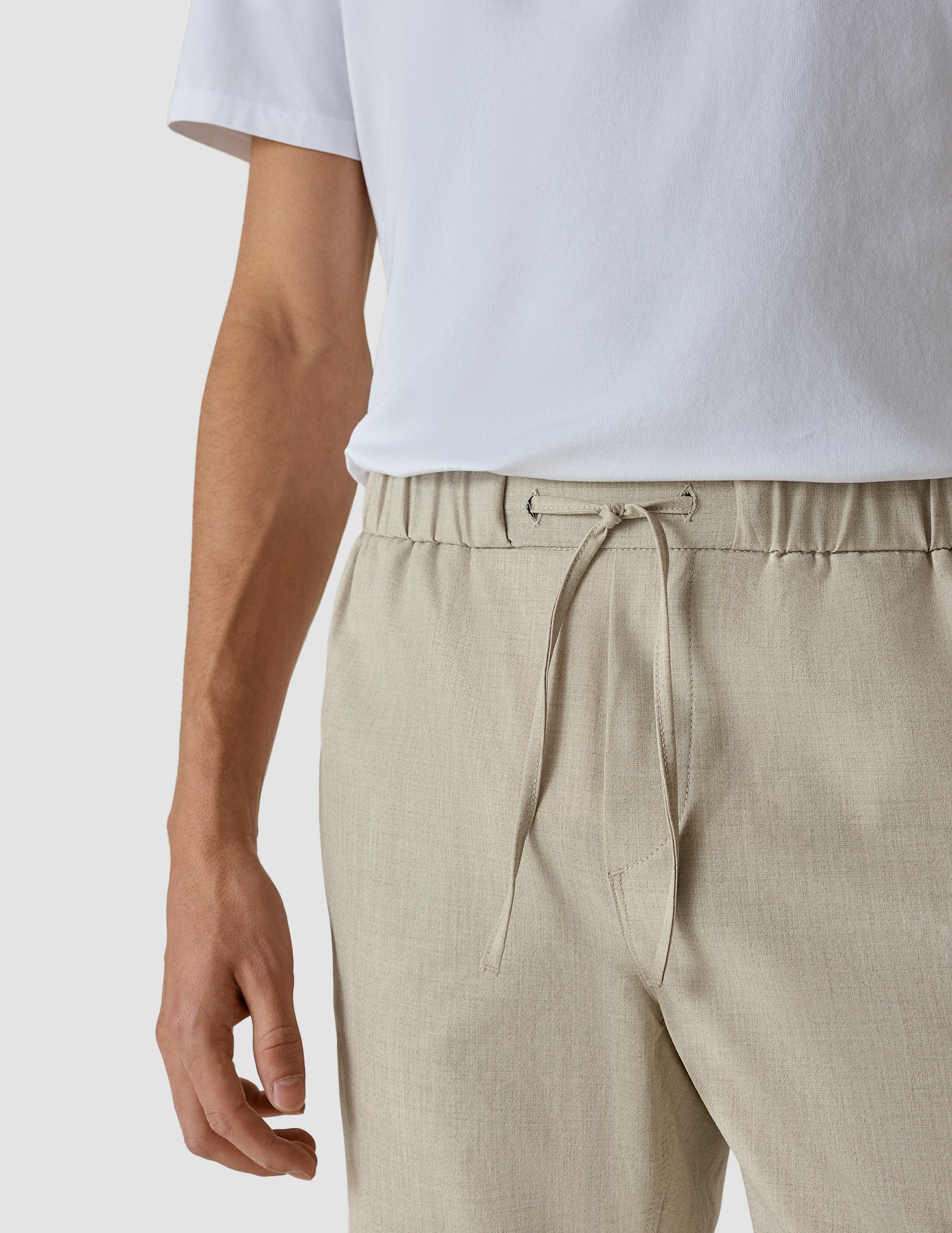 Tech Linen Elastic Shorts Sandshell